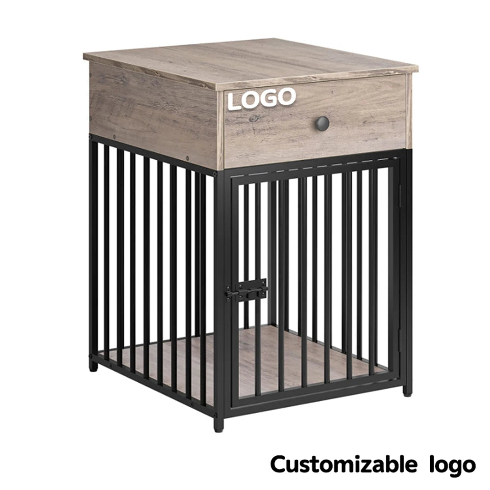New Age Dog Crate Decorative Metal Kennels Large Dog Cages With Drawer Furniture Dog Wooden Houses