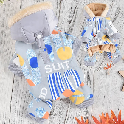 New French Bulldog Costumes For Dog Winter Warm Snow Down Jacket Coat For Puppies Small Medium Animal Pugs Pet Cat Clothes Goods