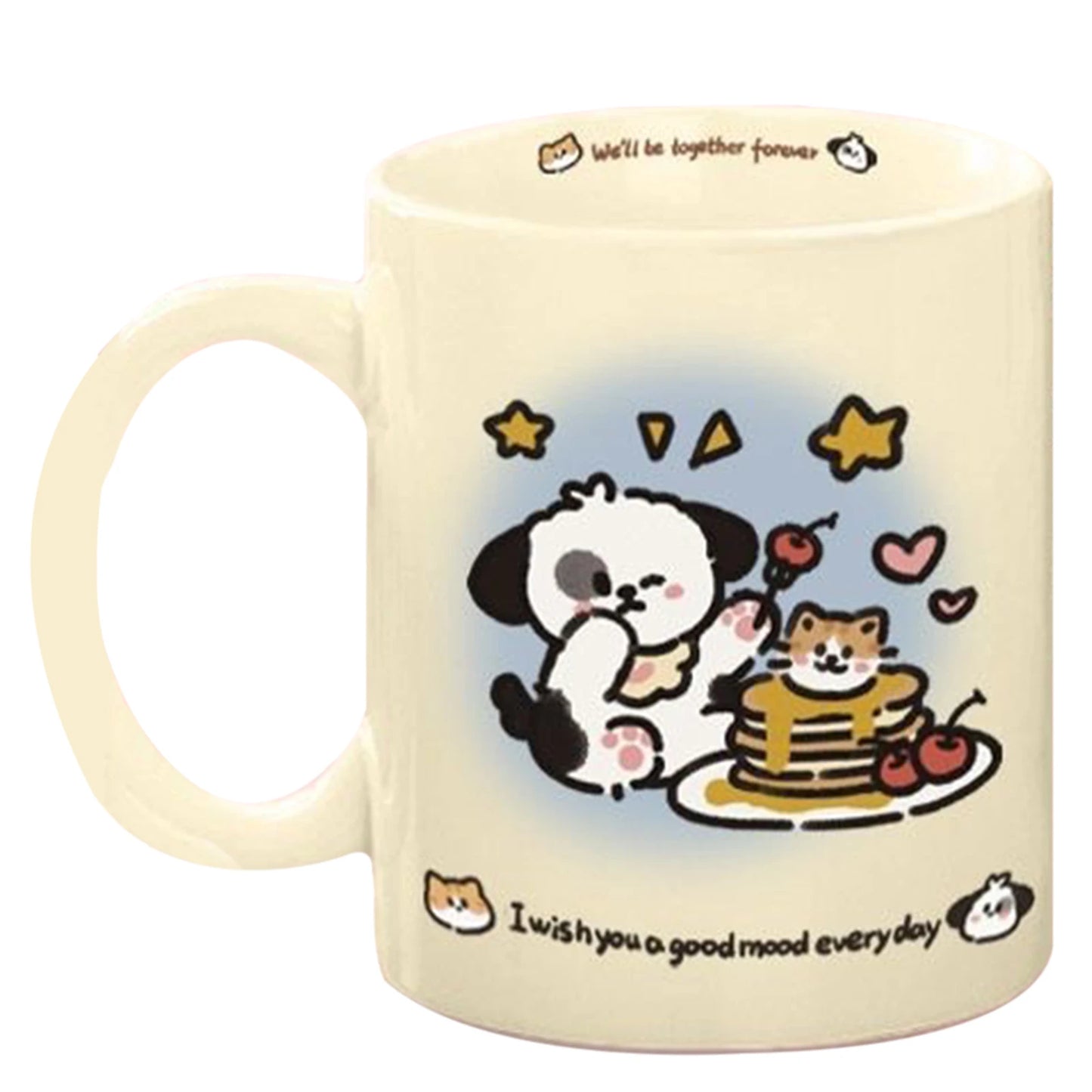 Cartoon Mug Fashion Handheld Water Drinking Cup Multi-Purpose Chic-Style Coffee Cup Hand-made Decor Tea Coffee Cup for Friends