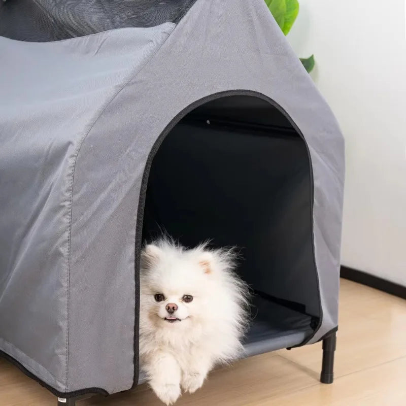 Manufacturer Wholesale Summer Dog Tent Waterproof Breathable Square Shape Classic Style Foldable with Packing