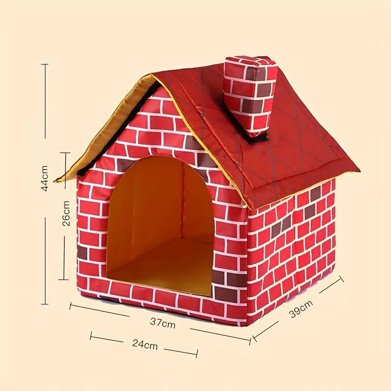 Warm and Comfortable Pets House Detachable and Washable Dog/cat Bed Suitable for Small Dogs and Small To Medium-sized Cats Cave