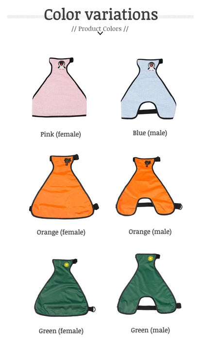 Dog Belly Cover Breathable Dog Cloth Anti-Dirty Waterproof Belly Bands Washable Pet Cloth Indoor Outdoor Dog Apron Pets Costumes