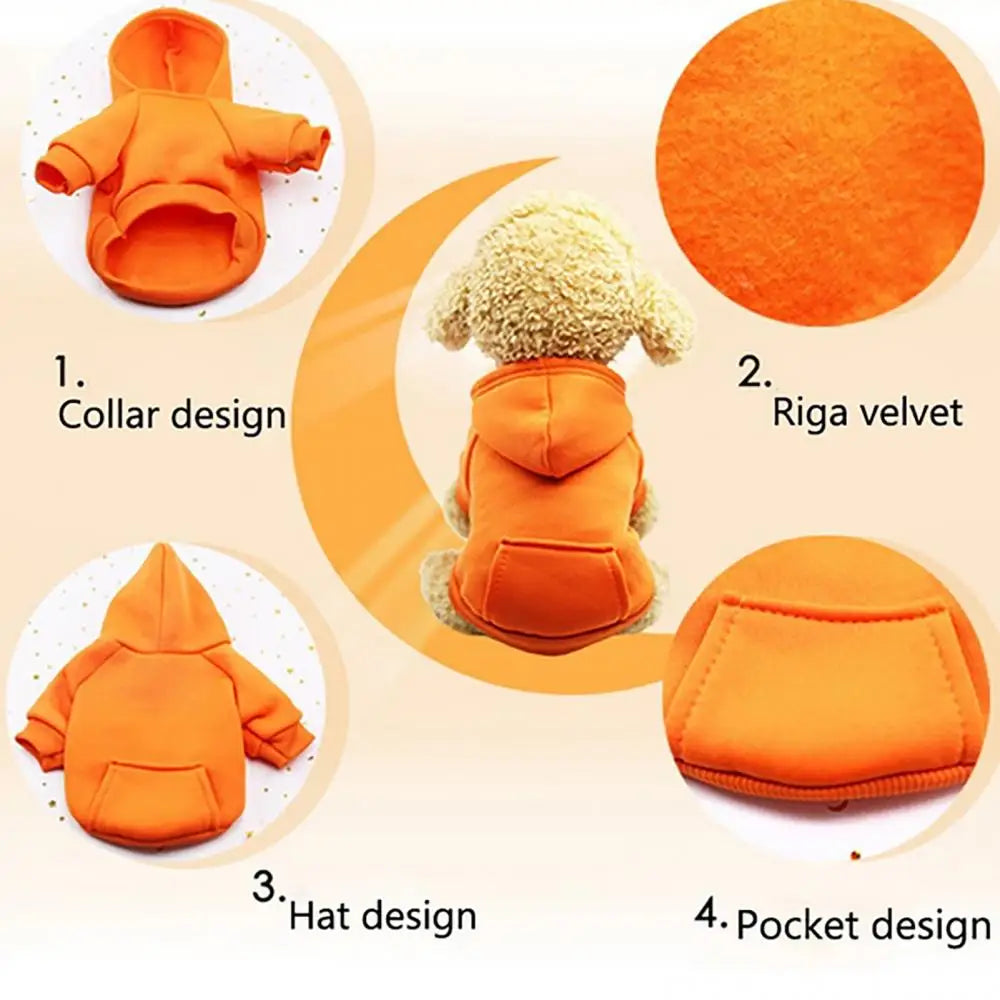 Winter Dog Hoodies Sweatshirt Jacket for Small and Medium Dog Pet Coat Puppy Clothes Chihuahuas Bulldog Costume Puppy Pet Autumn