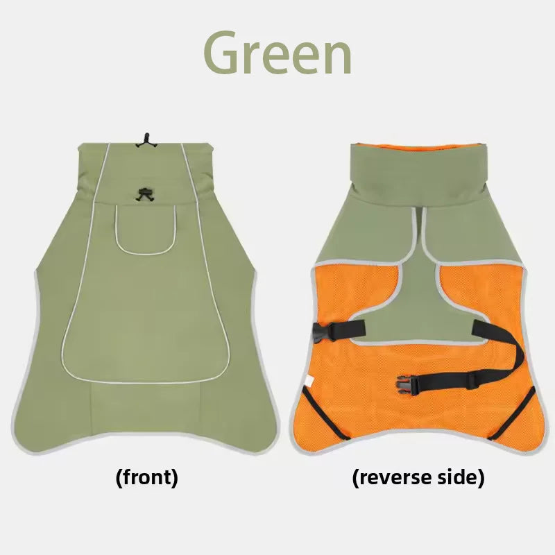 the HYDROHOUND WEATHER GUARD - Large Dog Pet Windbreaker, Dog Raincoat, Pet Storm Coat, Waterproof/Outdoor, Pet Outdoor Waterproof Clothes, Pets Raincoat Accessories