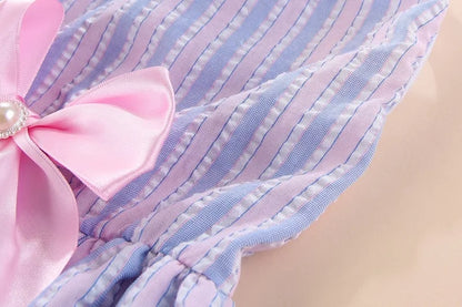 Dog Dresses for Small Dogs Girls Floral Puppy Dresses Pet Dog Princess Bowknot Dress Cute Dog Clothes for Yorkie Female Cat