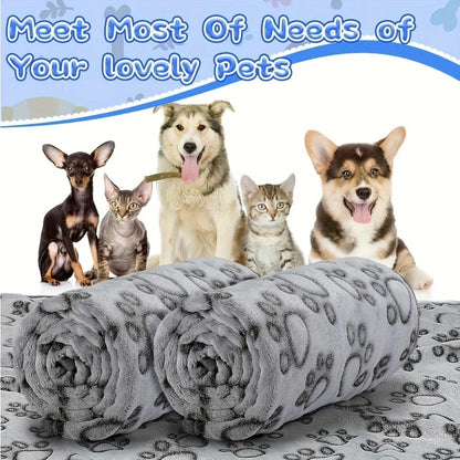 Pet Blanket Ultra-soft Fluffy Paw Printed Mat Pet Bed Dog Blanket Warm And Comfortable Blanket Suitable For Cats Dog Accessories