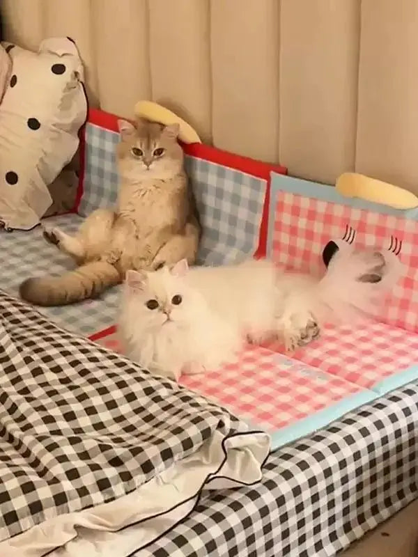 Foldable Chic Pet Bed - Cute Portable Dog Cat Mat for Indoor & Outdoor Use Soft  Washable Pad for Puppy Kitten Small Pet