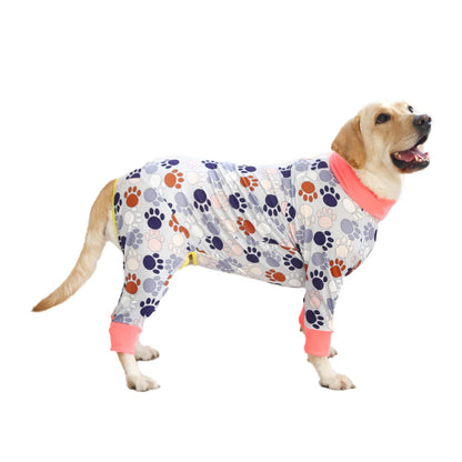 2024 New Halloween Prints Dog Four-legged Suit for Large Medium Bodysuit Dogs Pajamas PJS Full Body for Shedding Prevent Licking