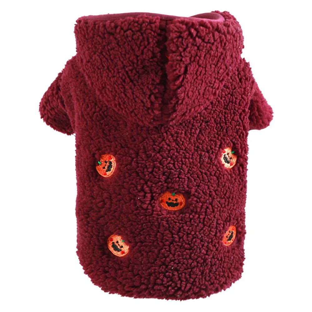 Winter Warm Pet Lamb Velvet Hoodie Clothes Comfortable Dog Coat Suitable Small Dogs Pet Outfits Chihuahua Clothing