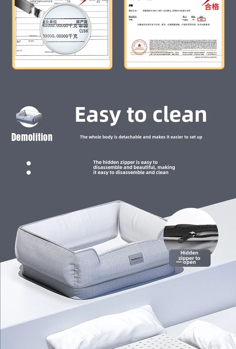 Natural Latex Pet Bed Winter Warm Dog Nest Removable Pet Sleeping Mat Anti-Mite and Antibacterial Cat Bed Soft Foam Pet Mattress