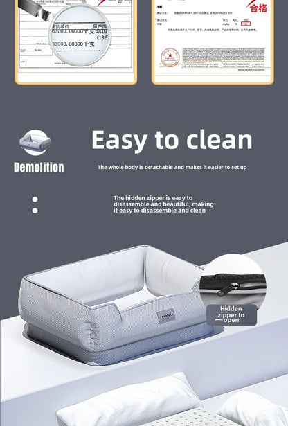 Natural Latex Pet Bed Winter Warm Dog Nest Removable Pet Sleeping Mat Anti-Mite and Antibacterial Cat Bed Soft Foam Pet Mattress