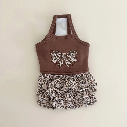 Pet Flower Plush Coat Dog Flower Cake Skirt Cute Dog Plush Hat Dog Clothes Winter Bear Flower Plush Thick Vest Coat Bottom Skirt