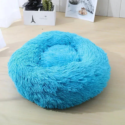Round  Dogs Bed Cat Bed House Kennel Pet Mats Soft Long Plush Mat Pet Warm Basket Cushion Cats House Sofa Machine Wash Kennel