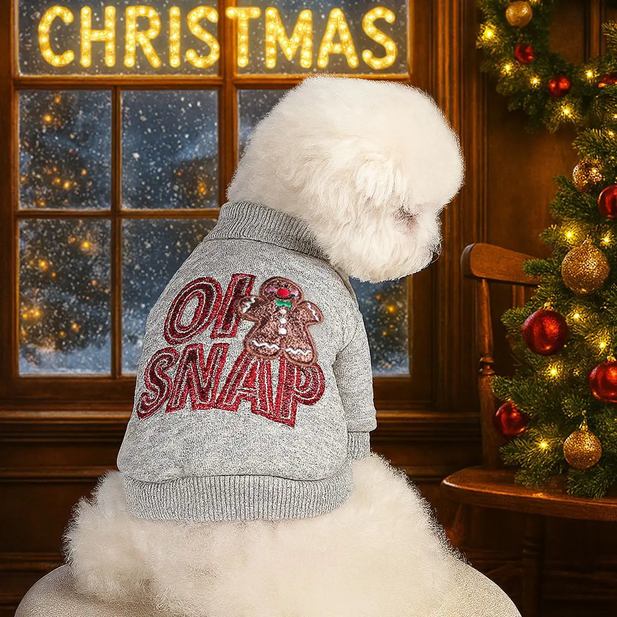 the SNOWPAW COZY SWEATER - Dog Christmas Clothes, Winter Warm Sweater, Pet Clothes for Small Dogs, Elk Santa Claus Dog/Cat Coat Hoodies, Christmas Dogs Costume