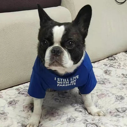 Spring Summer Pet Dog Clothes Round Neck T-shirt for Small Dogs French Bulldog Shiba Inu Puppy Pullovers Letter Print Vest