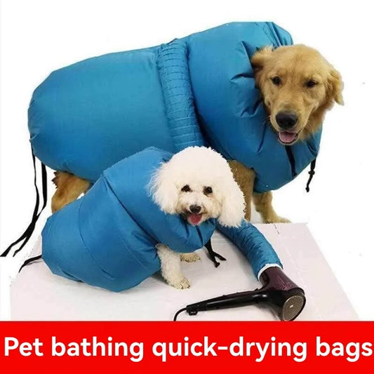 the DRYPAW QUICK-DRY BAG - Silver-Coated Oxford Cloth for Dogs, Pet Drying Bag - Quick Dry Bathing Accessory for Small to Large Breeds