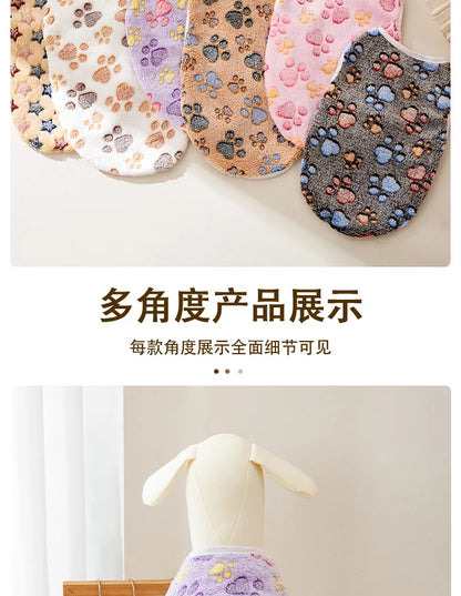 Printed Clothing for Small Cats Dogs Warm Soft Fleece Costume Clothes Outfits Pet Dog Cat Coat Jackets