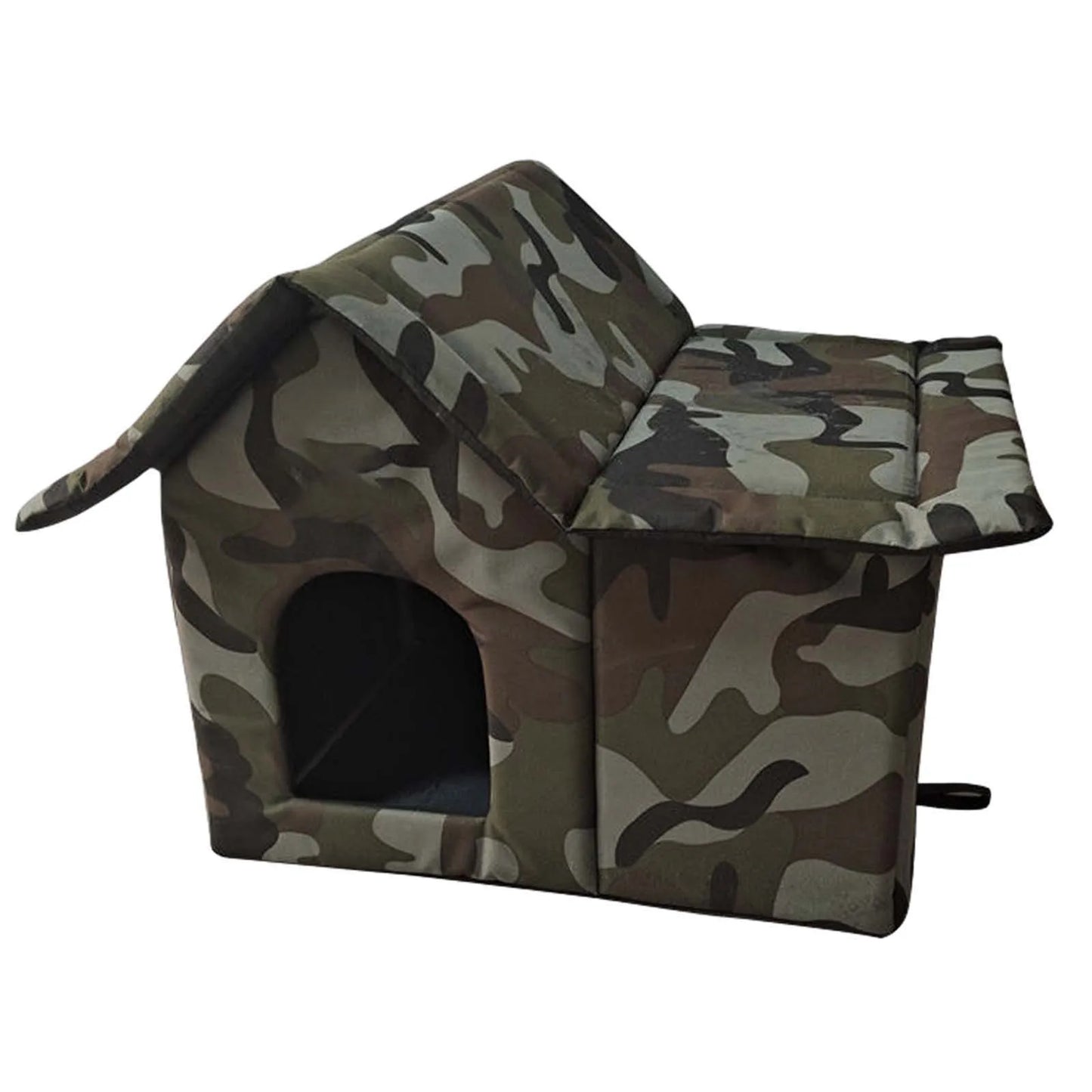 the CAMO HOUSE - Pet Shelter, Waterproof Four Seasons Outdoor Cat/Doghouse, Winter Warm Pet Cat/Dog Cave, Sleeping Beds Tent for Small Dog/Puppy Supplies