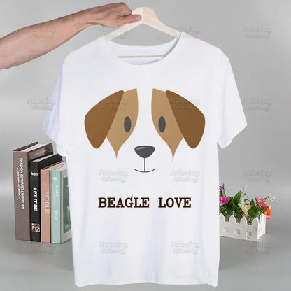 the PERSONAL STALKER - Beagle Cartoon Men's T-Shirts, Funny Hip Hop Summer Women/Men Bagel Dog Cute T-Shirts