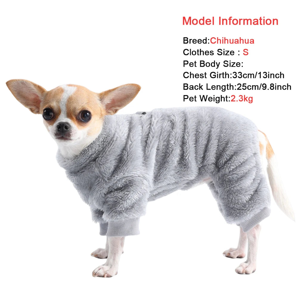 Pet Dog Jumpsuit Cozy Dog Clothes For Small Medium Dogs Cats Autumn Winter Puppy Soft Costumes Chihuahua French Bulldog Clothing