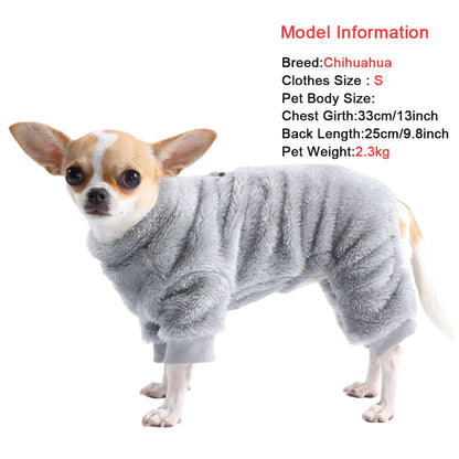 Pet Dog Jumpsuit Cozy Dog Clothes For Small Medium Dogs Cats Autumn Winter Puppy Soft Costumes Chihuahua French Bulldog Clothing