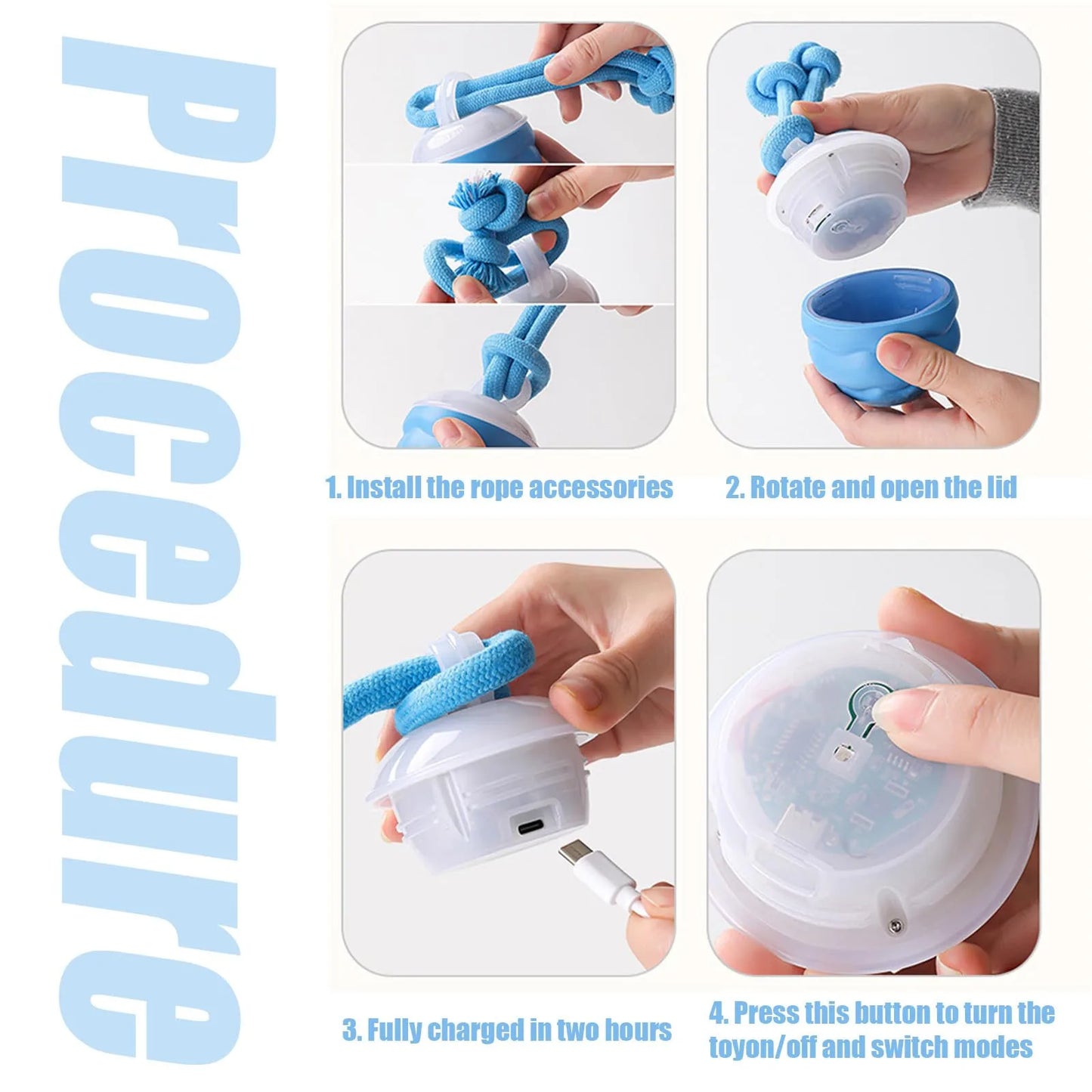 Dog Toys, Interactive Dog Balls, Jumping Ball Toys, For  USB Rechargeable Interactive Dog Toy Household Creative Pet Ball Toy