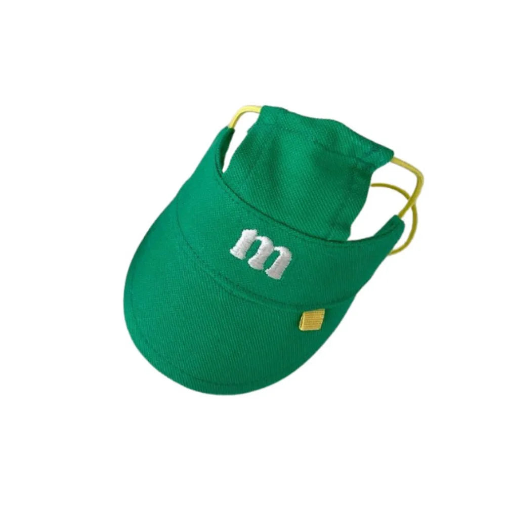 the DOGGY VISOR - Outdoor Accessories, Fashion Puppy Baseball Hat, Cute Multicolor Dog Sunscreen Cap, Adjustable Portable Three-Color Sun Summer Hat