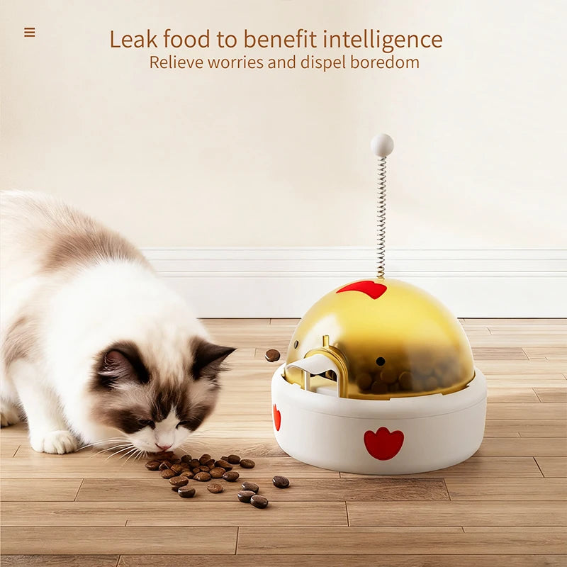 Dog Feeding Toy Interactive Food Dispenser Built in Battery & Sounder Inspiring Patience & Curiosity of Pets Cat & Dog Snack Toy