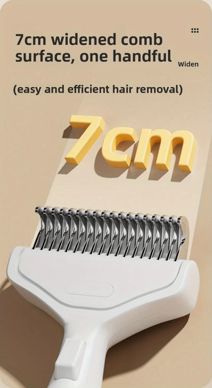 1PC Floating Stainless Steel Dog Hair Removal Brush for Long Hair Breeds Puppy Cat Comb Pet Grooming Products Curved Design