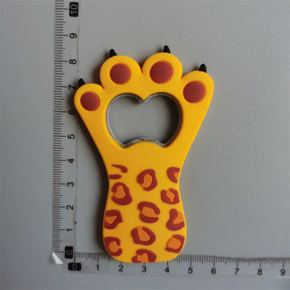 Cartoon Cute Animal Paw Wine Bottle Opener Beer Bottle Opener Cat Magnet Refrigerator Sticker Dog Fridge Magnet Beer Opener