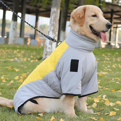 Winter Pet Clothes Golden Labrador Retriever Waterproof Dog Jumpsuit Medium Big Dog, Big Dog Winter Warm Cotton Blend Coat