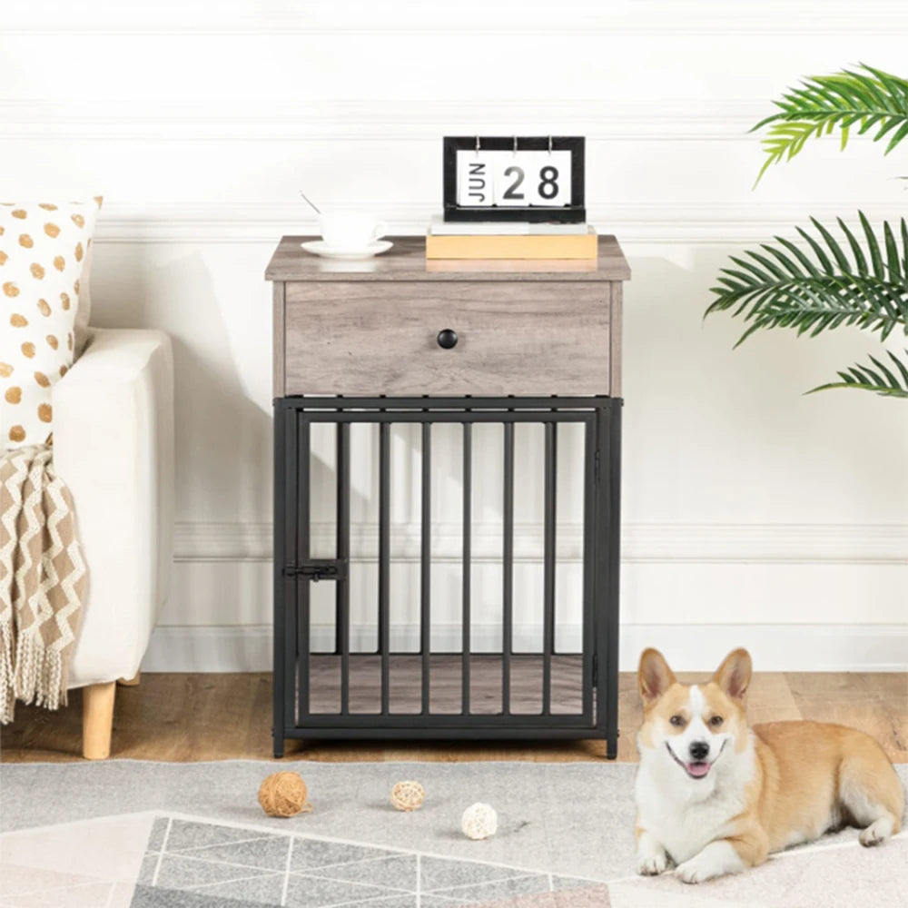 New Age Dog Crate Decorative Metal Kennels Large Dog Cages With Drawer Furniture Dog Wooden Houses