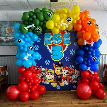 1set Dog PAW Patrol Aluminum Balloons figure 1 2 3 4 5 6 year old birthday party decoration Balloon Baby