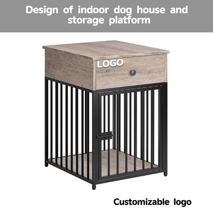New Age Dog Crate Decorative Metal Kennels Large Dog Cages With Drawer Furniture Dog Wooden Houses