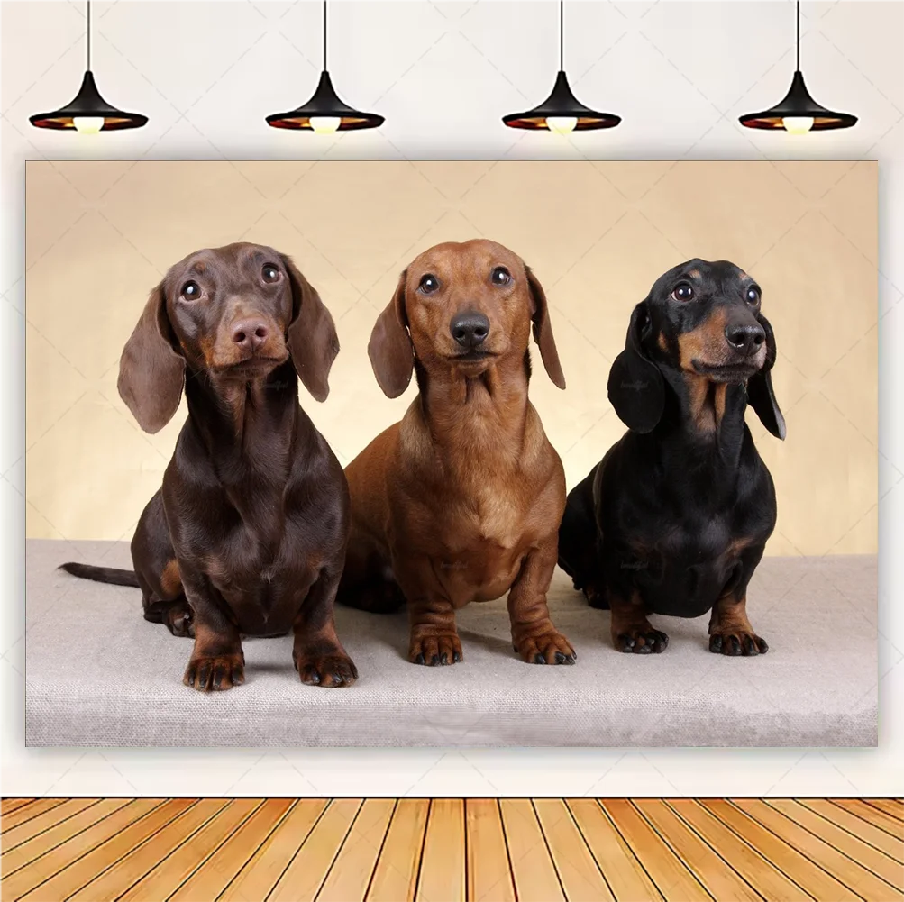 Cute Dachshund Theme Birthday Party Decorations Lovely Puppy Backdrop Cake Insert Banner Balloon Baby Shower Supplies Child Gift