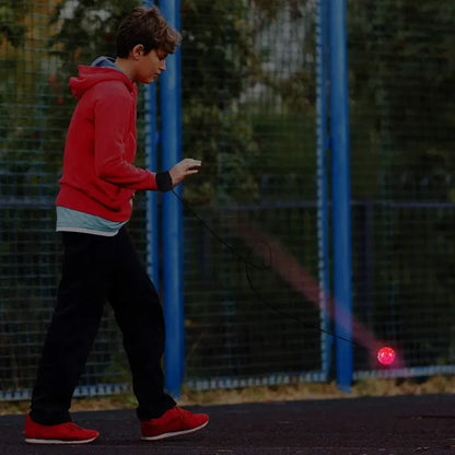 Dog Toy Glowing Ball LED Puppy Balls Flashing Elastic Ball Toy Pet Color Light Ball Interactive Toys For Cats Small Dogs Child