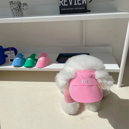 the DOGGY VISOR - Outdoor Accessories, Fashion Puppy Baseball Hat, Cute Multicolor Dog Sunscreen Cap, Adjustable Portable Three-Color Sun Summer Hat