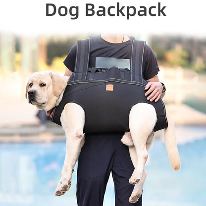Backpack Carrier for Large Dog Full Body Dog Sling with Handle Dog Lift Harnesses for Elderly Disabled Dogs