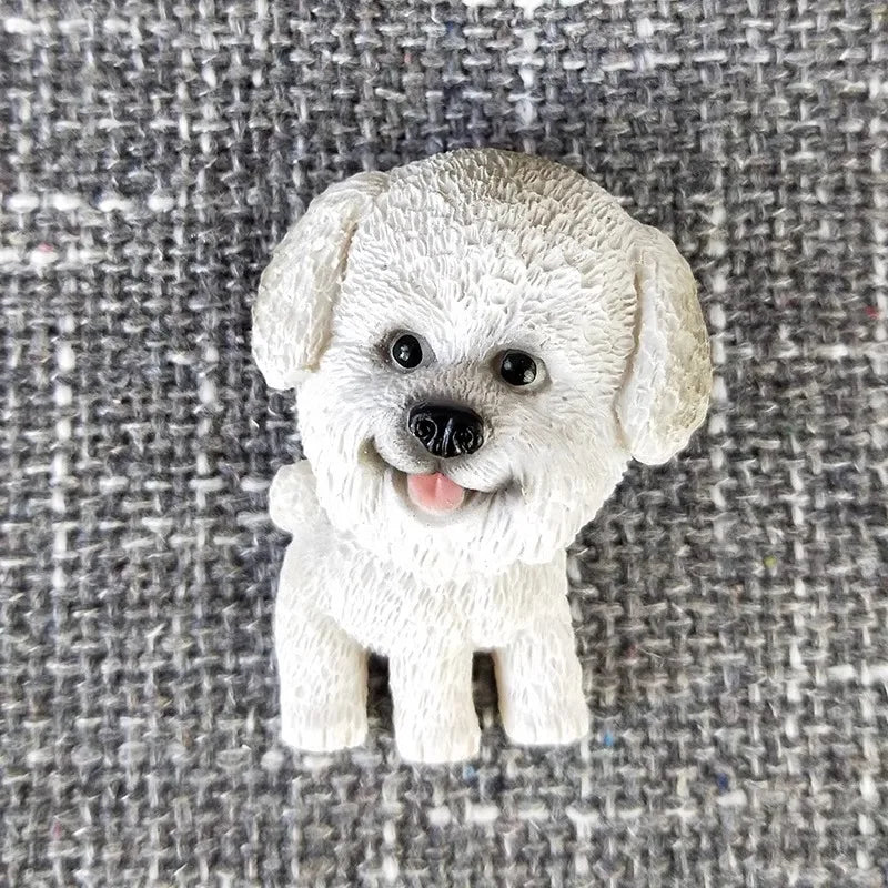 3D animal magnet refrigerator sticker simulation dog labrador Pug corgi Teddy Bichon resin Craft wall door home decoration gifts