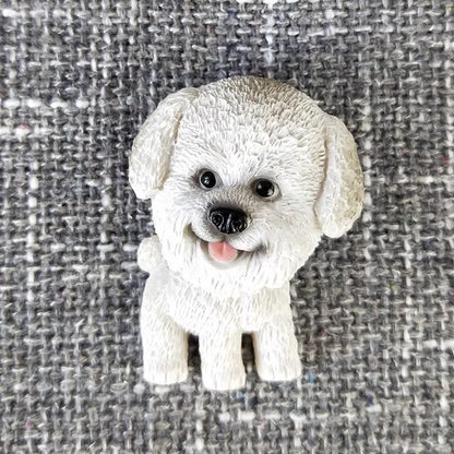 3D animal magnet refrigerator sticker simulation dog labrador Pug corgi Teddy Bichon resin Craft wall door home decoration gifts