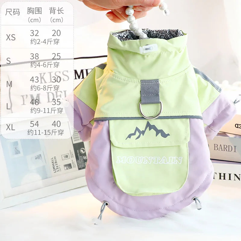 the ICESHIELD 3-PROOF OUTDOOR DOG JACKET - 2025 Thick Waterproof Dog Winter Coat, 3-Proof Warm Outdoor Jacket for Small Dogs, Cold-Resistant Pet Clothing