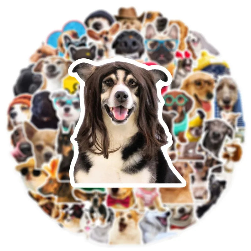 10/25/50pcs Lovely Dogs Stickers Animals Graffiti for For Phone Laptop Guitar Helmet Travel Luggage Skateboard Car DIY Toy