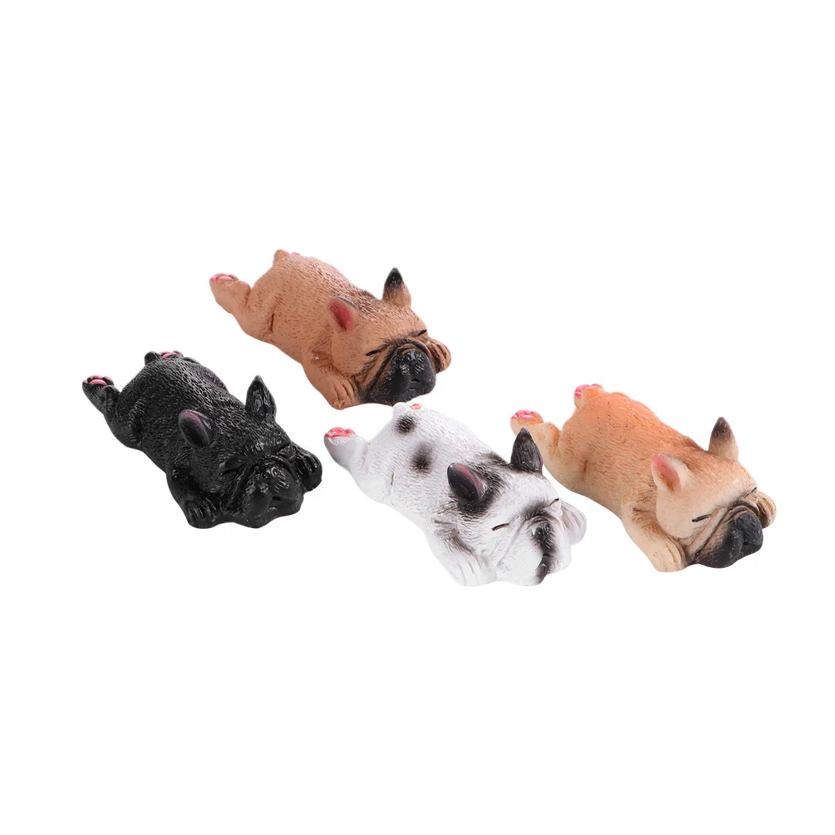 4Pcs Dog Fridge Magnets Cartoon Lying Dogs Resin Refrigerator Magnets Magnetic Clips for Home Office Photos Reminders