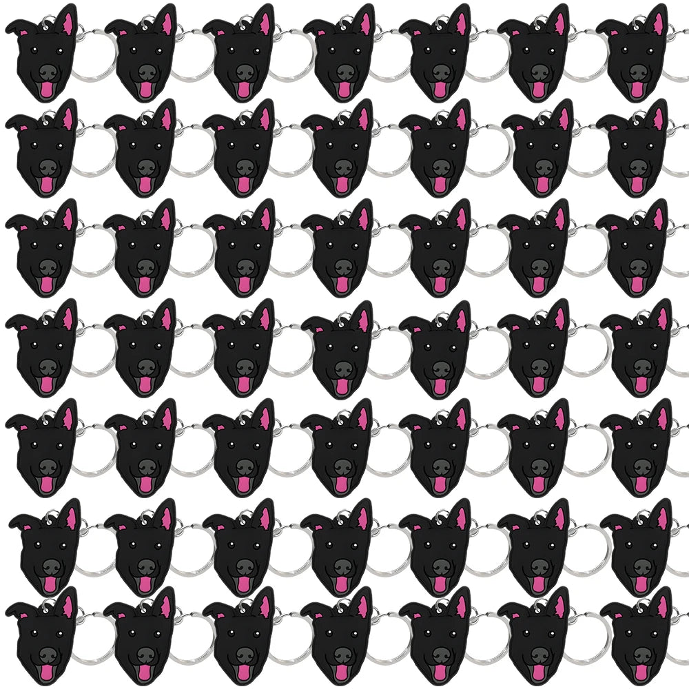 50PCS Cute Animal Keychain knife Ducks Dogs Cats Keyring for Women Men Kids Handbag Cool Car Key Accessories Friends Key Gifts