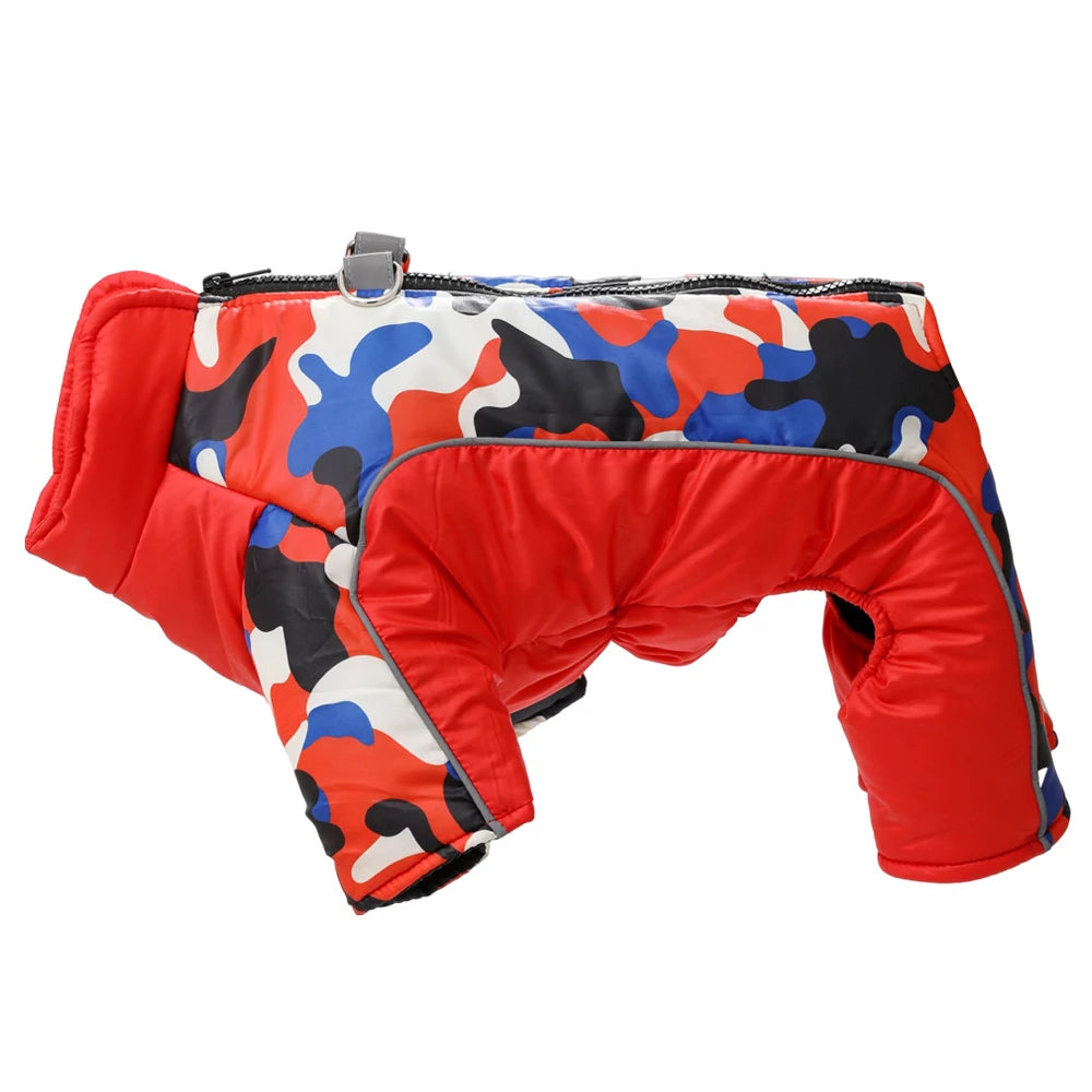 the WARMSTRIDE REFLECTIVE DOG JUMPSUIT - Windproof Dog Clothes, Winter Warm Puppy Jumpsuit, Reflective Pet Costume for Small/Medium Dogs/Cats, Chihuahua, Schnauzer Outfits