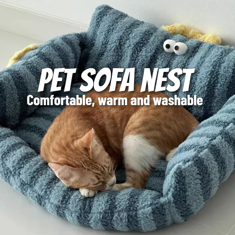 Puppy special sofa kennel winter warm pet Internet celebrity cat nest small dog dog sleeping mat cushion winter bed