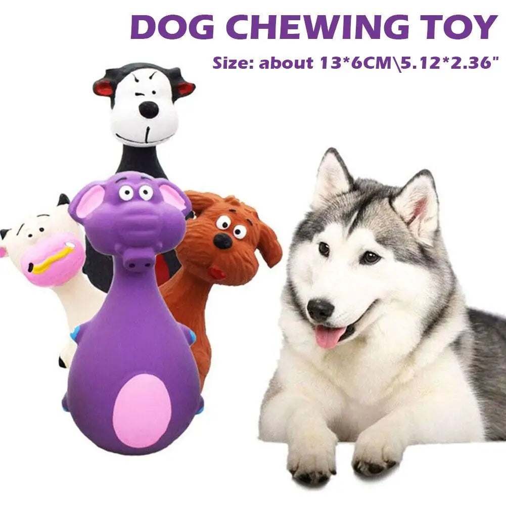 Latex Dog Toys Sound Squeaky Elephant/Cow Animal Dog Chew Toy Pet Puppy Toys Gift For Cute Dogs Bite Resistant Dog Accessories