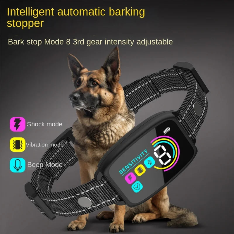 the BARK STOPPER - Intelligent Dog Collar Anti Barking Automatic Stop Device Dog Training Electric Anti Disturbance Stop Barking Waterproof