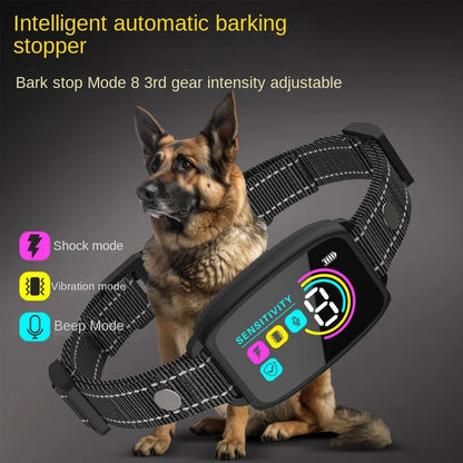 the BARK STOPPER - Intelligent Dog Collar Anti Barking Automatic Stop Device Dog Training Electric Anti Disturbance Stop Barking Waterproof