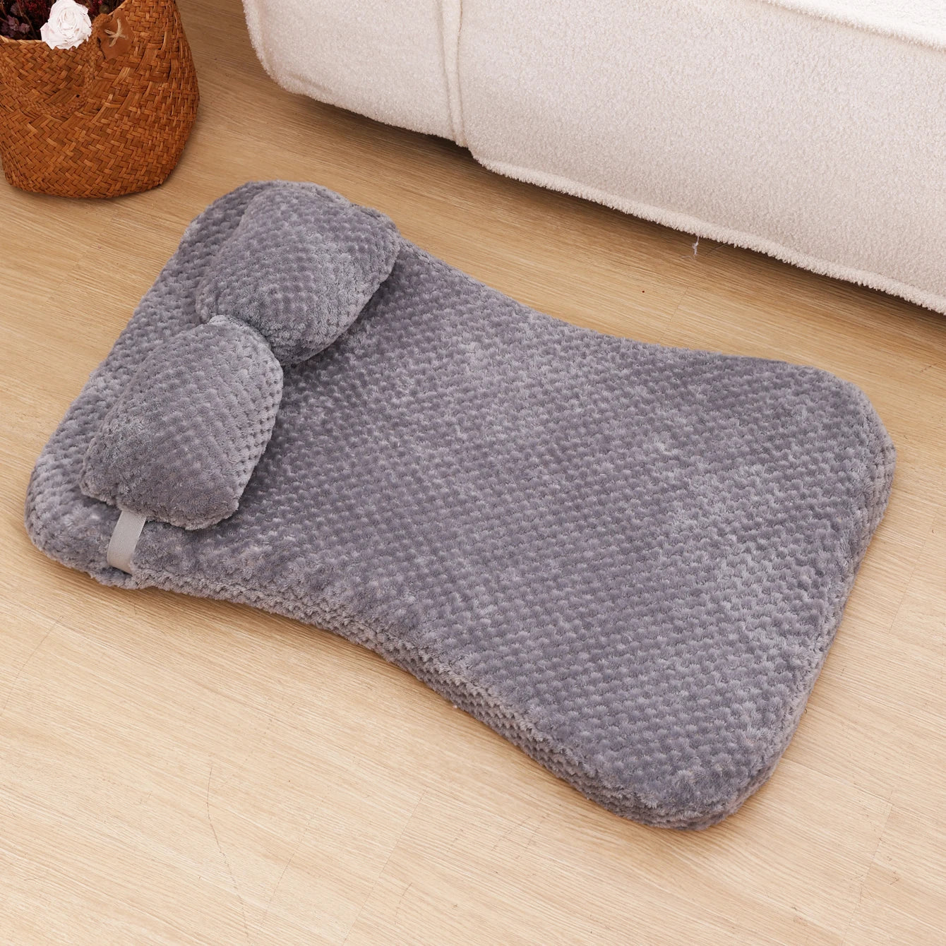 Full Filling Warm Medium Dog Bed Winter Warm Small Cat Sofa Mat Elastic Puppy Kennel Pet Accessories with Detachable Pillow